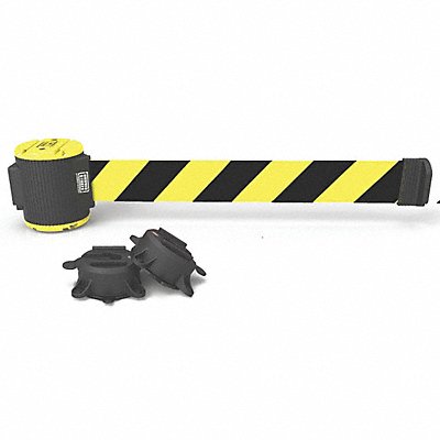 BANNER STAKES MH5007 Magnetic Belt Barrier 30ftL Yellow/Black