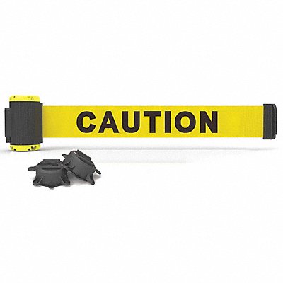 BANNER STAKES MH7001 Magnetic Belt Barrier 7 ft L Caution Y