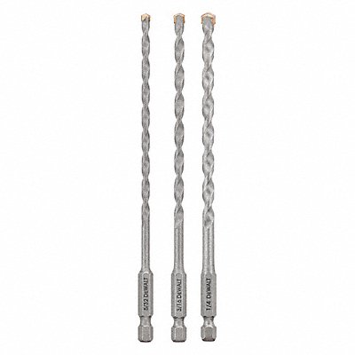 DEWALT DWA5103 Masonry Drill Set 3pc Carbide Tip