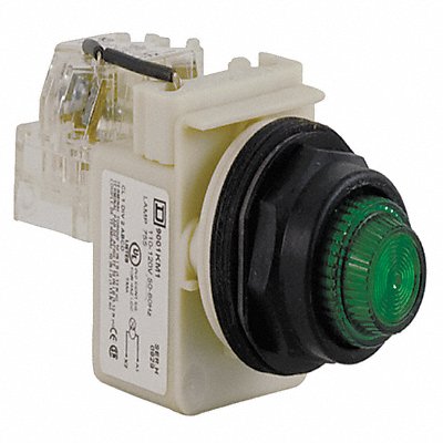 SCHNEIDER ELECTRIC 9001SKT1G31 Pilot Light Green 30mm Incandescent