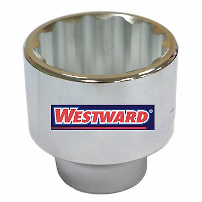 WESTWARD 45J232 Socket Steel Chrome 2 7/16 in