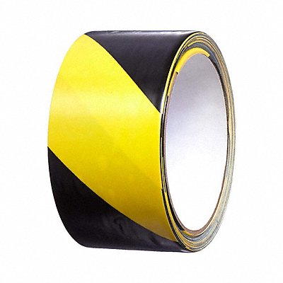 3M 766 Floor Tape Black/Yellow 2 inx60 ft Roll