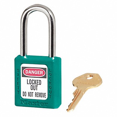 MASTER LOCK 410KATEAL D1944 Lockout Padlock KA Teal 1-3/4 H
