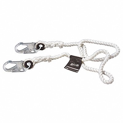 HONEYWELL MILLER 201RLS2Z76FTWH LANYARD 5/8 NYL. W/LOCK SNAPS