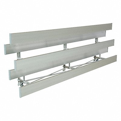 NATIONAL RECREATION SYSTEMS TR0312STD Bleacher 3 Rows 24 Seats 12 ft L