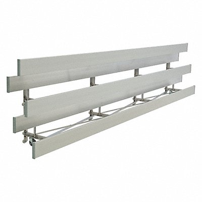 NATIONAL RECREATION SYSTEMS TR0321STD Bleacher 3 Rows 42 Seats 21 ft L
