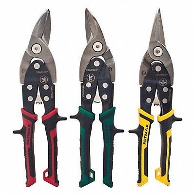 STANLEY FMHT73558 Aviation Snip Set 12-5/16 in L 3 pcs.