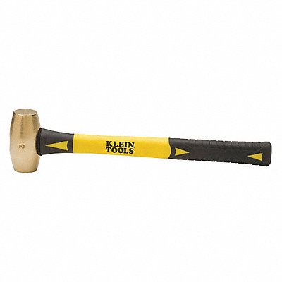 KLEIN TOOLS 81903 Non Sparking Hammer Yellow/Black 3 lb.