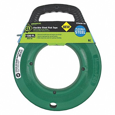 GREENLEE FTFS439100 Fish Tape Flexible Steel 100 ft.