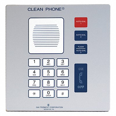 HUBBELL GAI-TRONICS 295712F Cleanroom Telephone Cordless Single Line