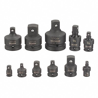 WESTWARD 45KG87 Impact Socket Adaptor St Stl Black Oxide 1/4 to 1in