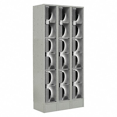 LOCKUP LUPE3W3TPC1S0231A Wardrobe Locker 3x3Locker Grey 82 x36 x18 Assm