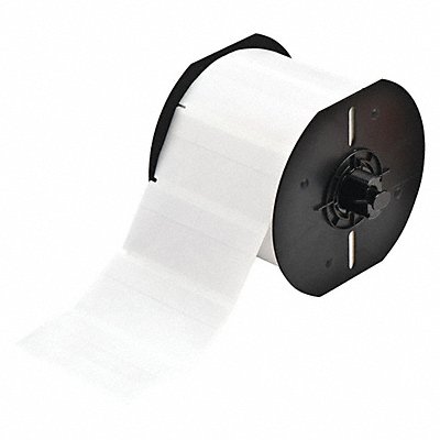 BRADY B3374427 Label White/Clear 4000 per Roll 0.800inW