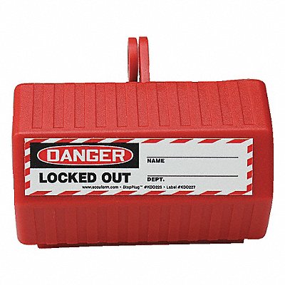 STOPOUT KDD225 Plug Lockout Red 2-1/4 L