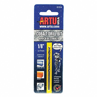 ARTU 1314 Jobber Bit 1/8 in Cobalt Steel