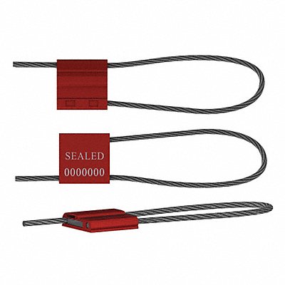 UNIVERSEAL F325M2RED50 Cable Seals Red Anodized PK50