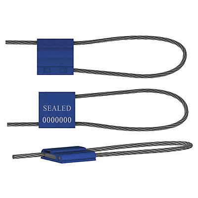 UNIVERSEAL F325M2BLUE50 Cable Seals Blue Anodized PK50