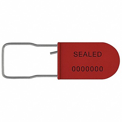 UNIVERSEAL UPADSRED50 Padlock Seals Red Plastic PK50