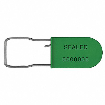 UNIVERSEAL UPADSGREEN50 Padlock Seals Green Plastic PK50