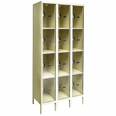 HALLOWELL USVP32284APT Bx Locker 4x3Locker Tan 78 x36 x12 Assm