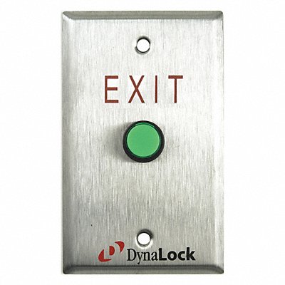DYNALOCK 6115M Push to Exit Button SS Green