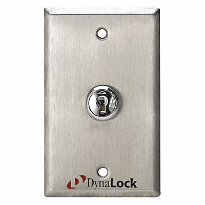 DYNALOCK 7050 Keyswitch Silver SS 6A@125VAC Amps AC