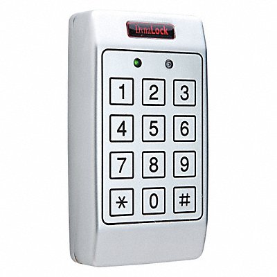 DYNALOCK 7300 Access Keypad Steel White 4in. Hx3in. W