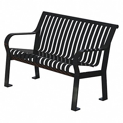 THOMAS STEELE CRB4VSB Outdoor Bench Black 46 L x 27 W x 32 H