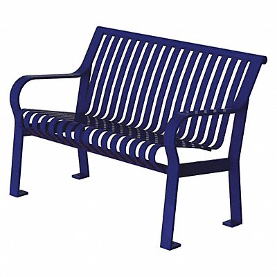 THOMAS STEELE CRB4VSMBL Outdoor Bench 48 in L 27-1/2 in W Blue