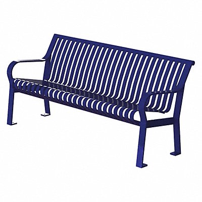 THOMAS STEELE CRB6VSMBL Outdoor Bench 71 in L 27-1/2 in W Blue