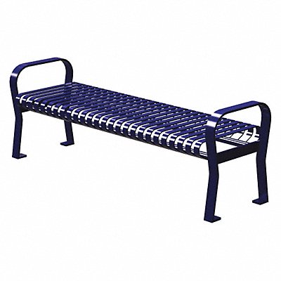 THOMAS STEELE CRF6VSMBL Outdoor Bench 71 in L 20 in W Blue