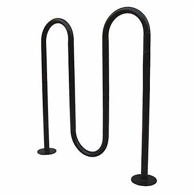 GRAINGER 45MK39 Bike Rack Black Color 5 Cap. 7 1/8 W