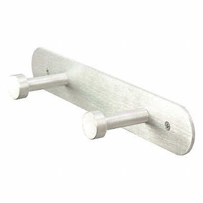 GRAINGER 45NG72 Coat Rack Silver 2-3/4 in D 12 in W