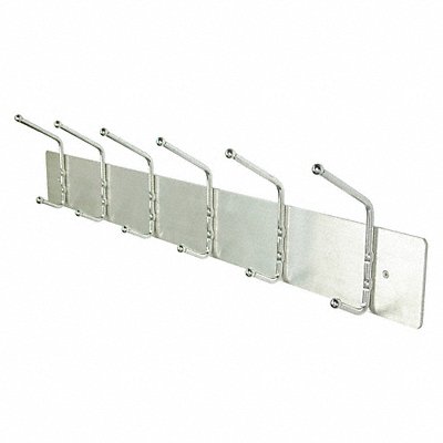 GRAINGER 45NG76 Coat Rack Silver 3-3/4 D 36 W
