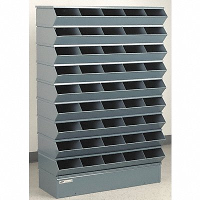 STACKBIN 3245SSB J4603 Sectional Bin Unit 45 Grey 55-1/2 in H