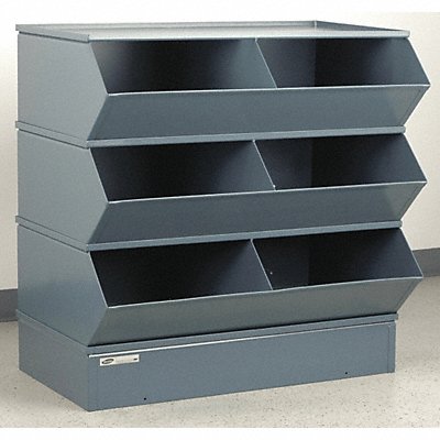 STACKBIN 356SSB J4613 Sectional Bin Unit 6 Grey 38-5/8 in H