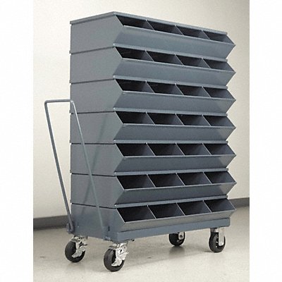 STACKBIN 3328SSMB J4618 Sectional Bin Unit 28 Grey 53-3/4 in H