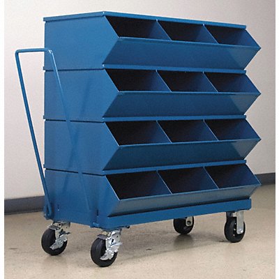 STACKBIN 3412SSMB Sectional Bin Unit 12 Blue 40-7/8 in H