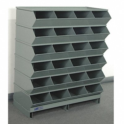 STACKBIN 3324SSPB Sectional Bin Unit 24 Grey 44 in H