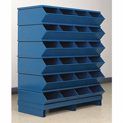 STACKBIN 3324SSPB Sectional Bin Unit 24 Blue 44 in H
