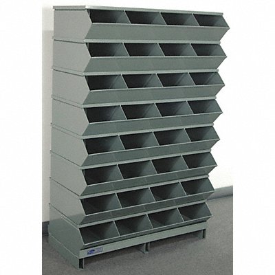 STACKBIN 3332SSPB J4635 Sectional Bin Unit 32 Grey 57-3/4 in H