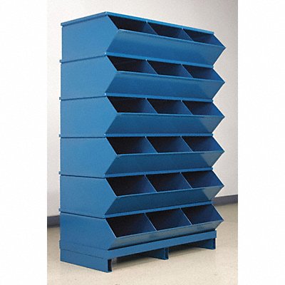 STACKBIN 3418SSPB J4638 Sectional Bin Unit 18 Blue 55-3/4 in H