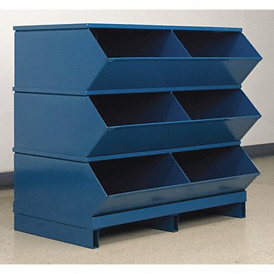 STACKBIN 356SSPB Sectional Bin Unit 6 Blue 35-1/8 in H