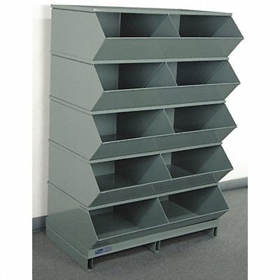 STACKBIN 3510SSPB J4641 Sectional Bin Unit 10 Grey 50 in H