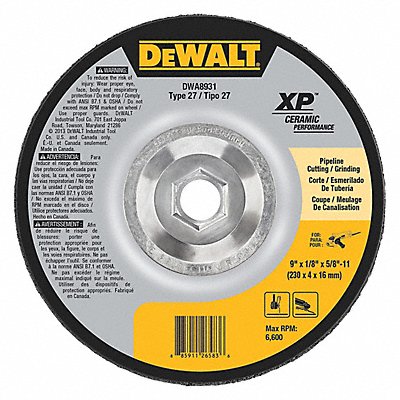 DEWALT DWA8931 Cut Off Grinding Wheel 5/8 -11CN ThreadHle
