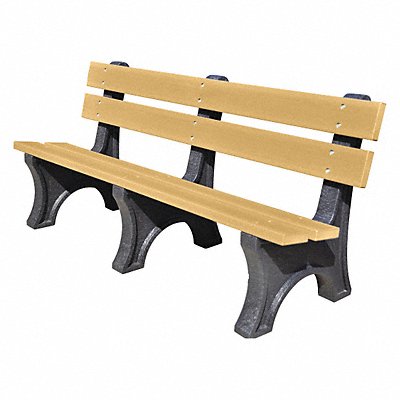 ULTRASITE PB6CEDCOLE Outdoor Bench 72 in L 10 in W Woodtone