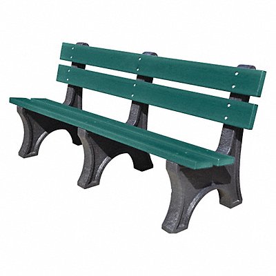 ULTRASITE PB6GRECOLE Outdoor Bench 72 in L 48 in H Green