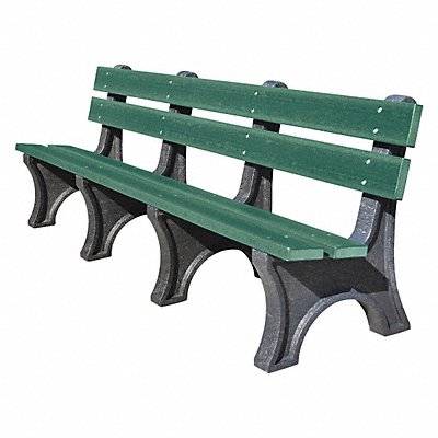 ULTRASITE PB8GRECOLE Outdoor Bench 96 in L 48 in H Green