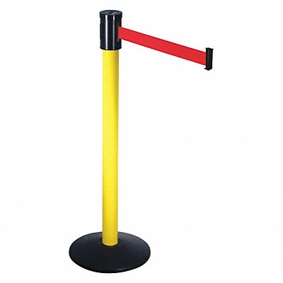 VISIONTRON 321YARD Barrier Post w/Belt 15ft L Red Belt