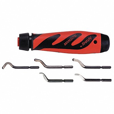 SHAVIV 15500162 Deburring Tool Set Plastic Hi Speed Stl.